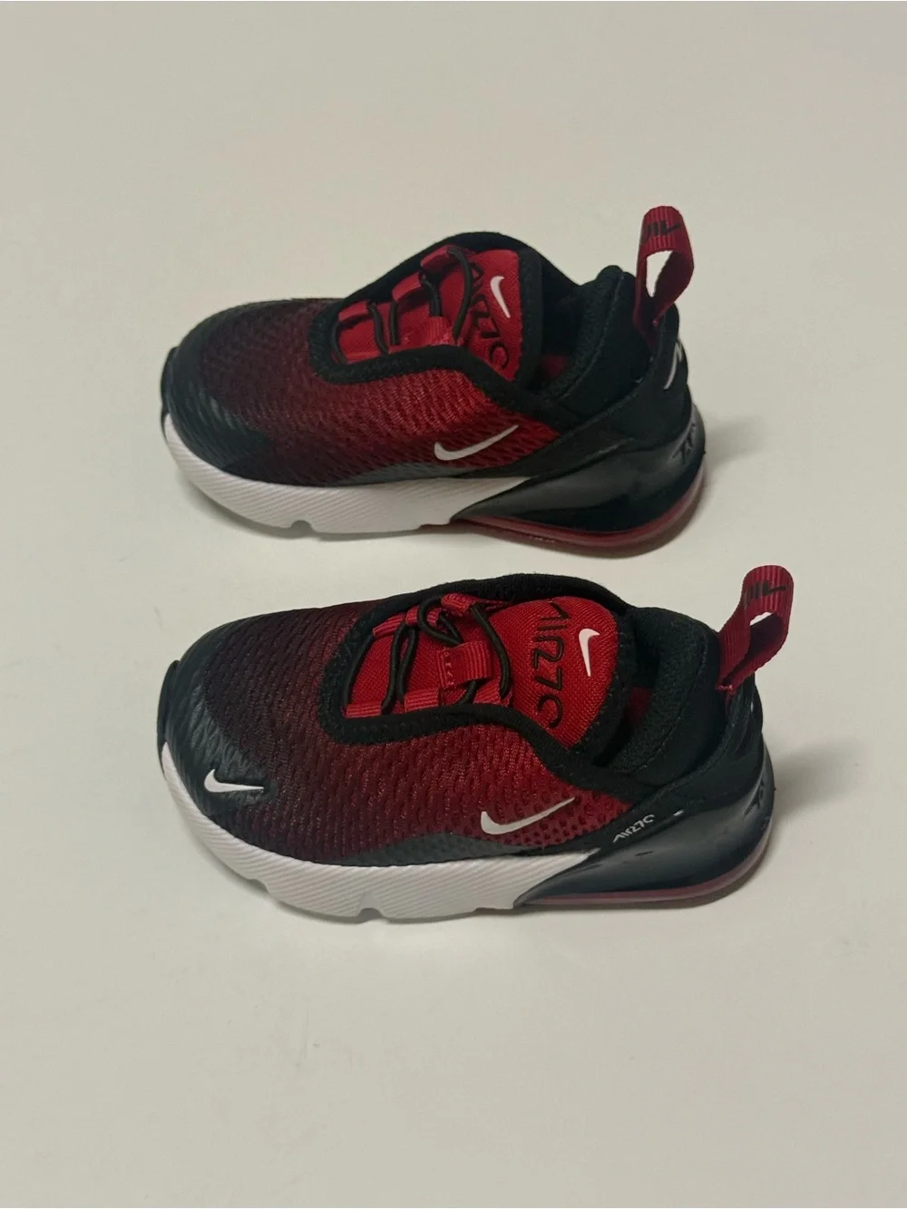 Nike Air Max 270 (TD) Gym Red/White-Black Baby Sneakers Size 5C DD1646-603 NWOB